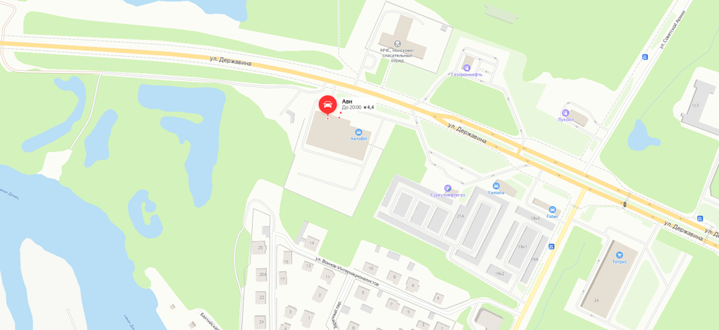 Карта проезда до дилерскойго центра АВН